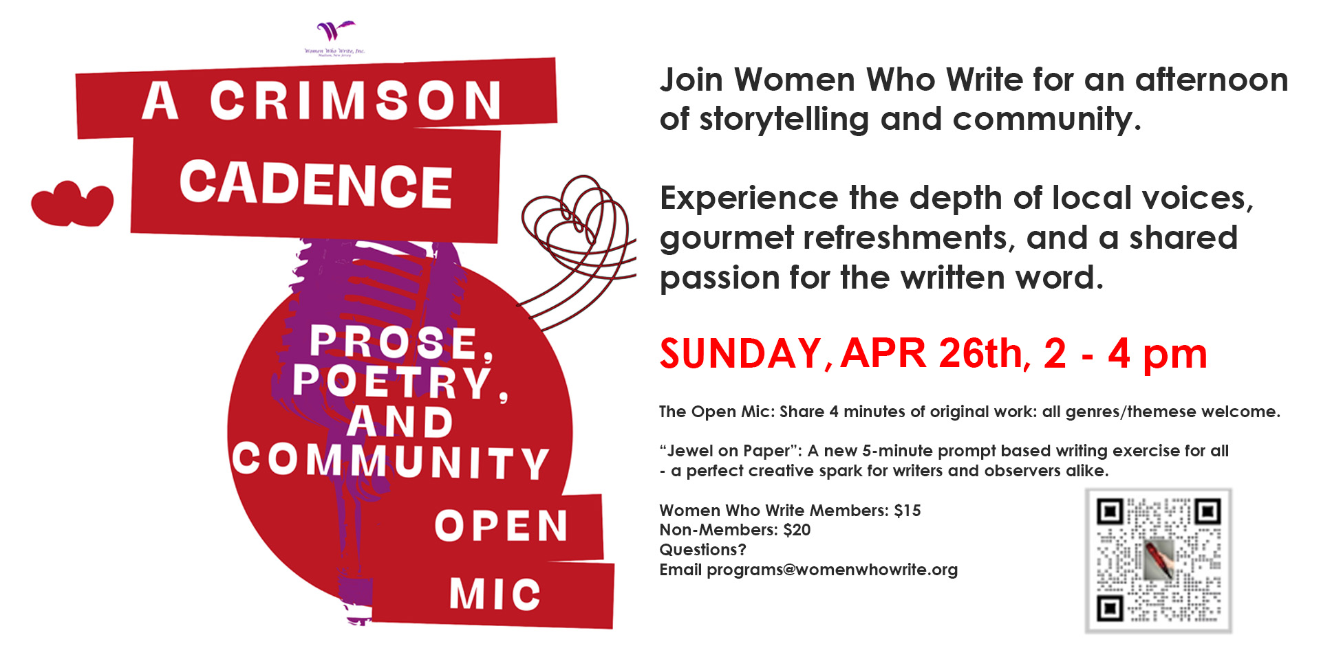 Poetry reading open mic