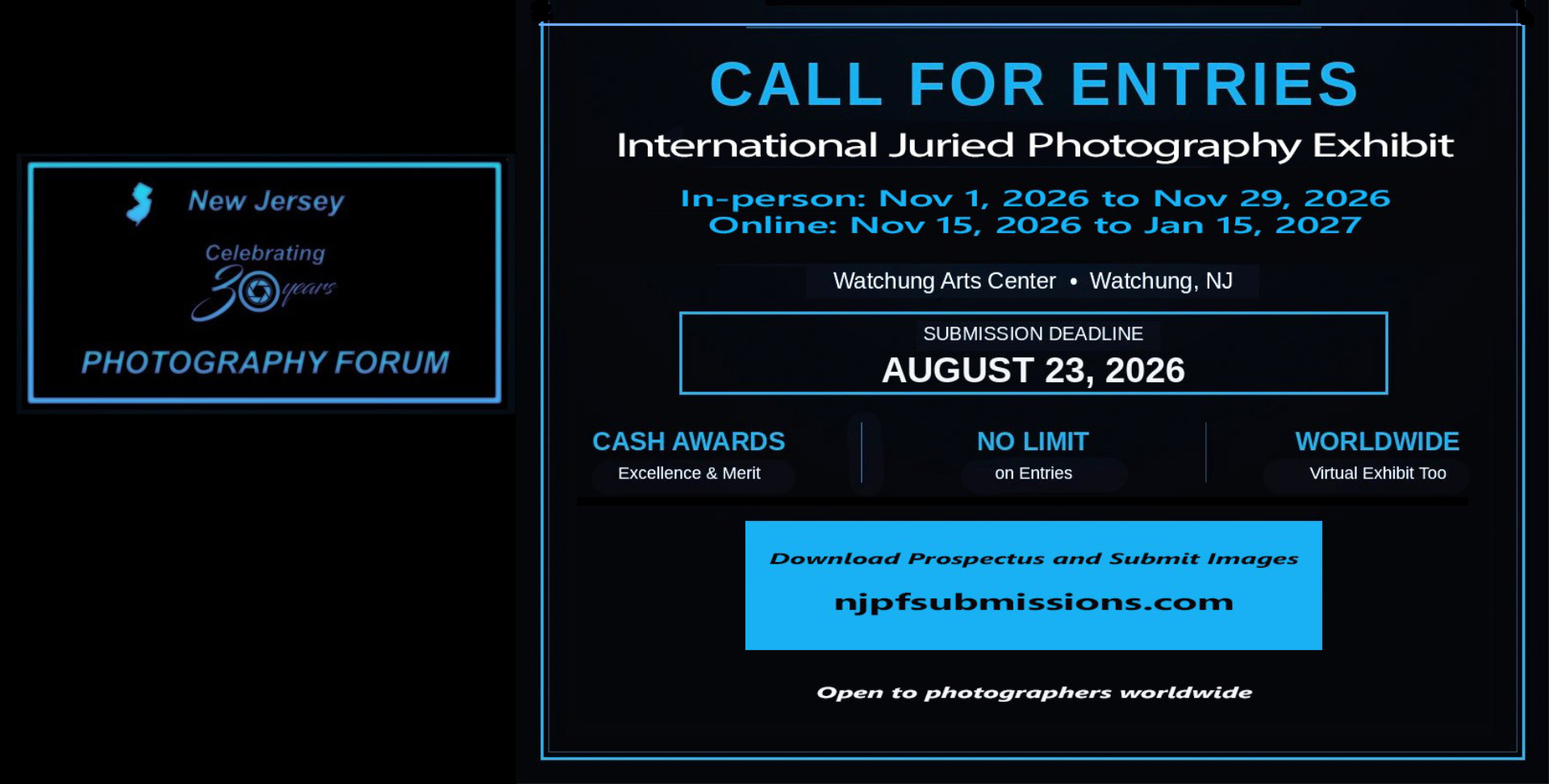 NJ Photography Forum Call for Entry 2026 NJ Photography Forum Call for Entry 2026