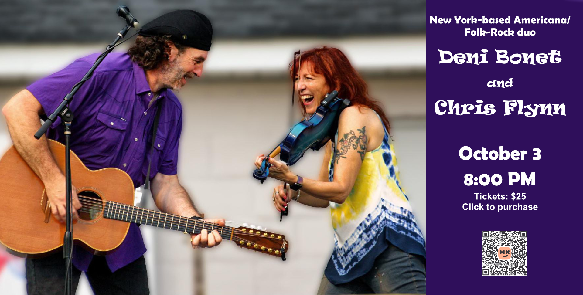 website banner graphic Bonet Flynn concert