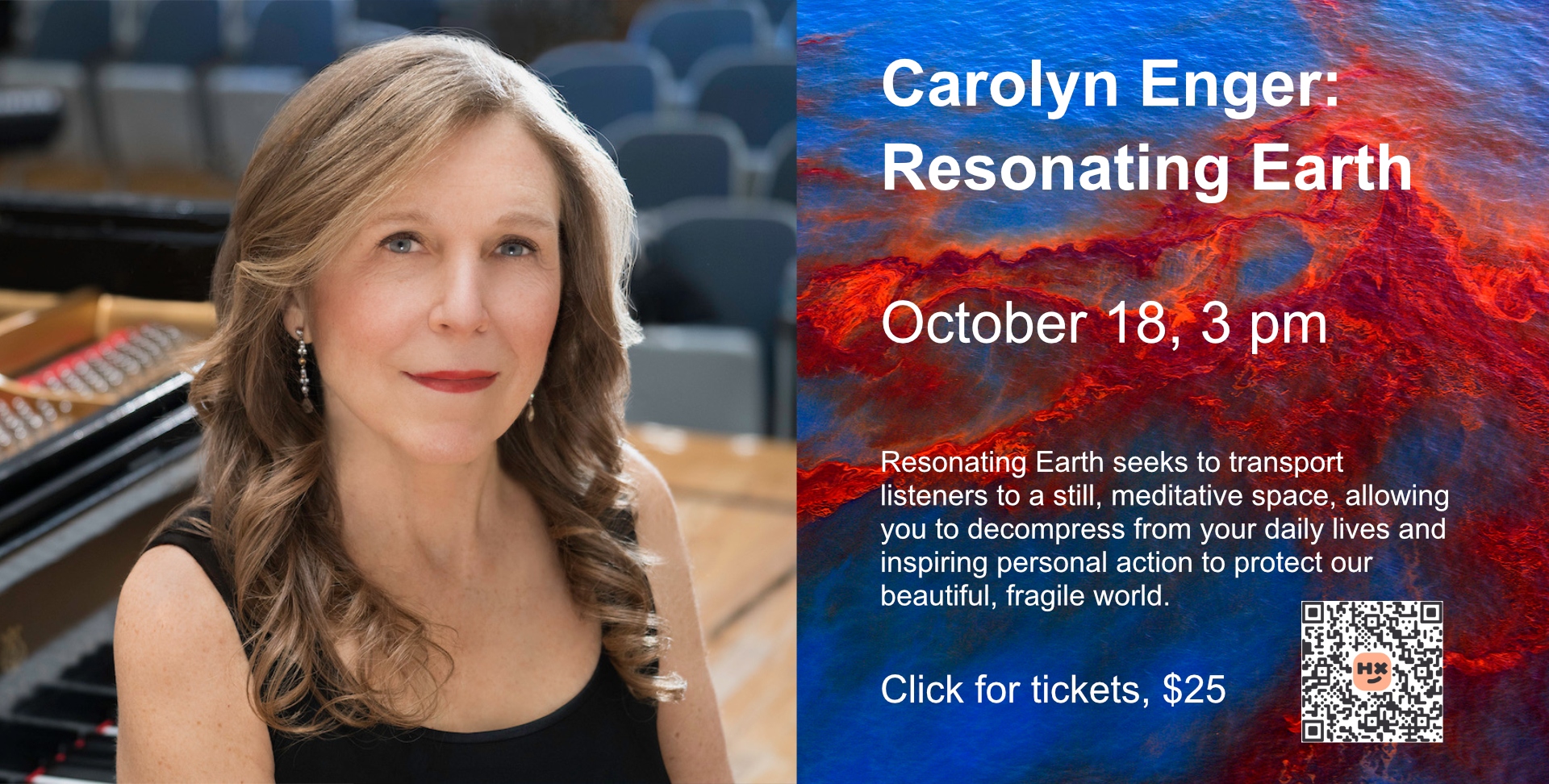 website banner graphic Carolyn Enger: Resonating Earth performance