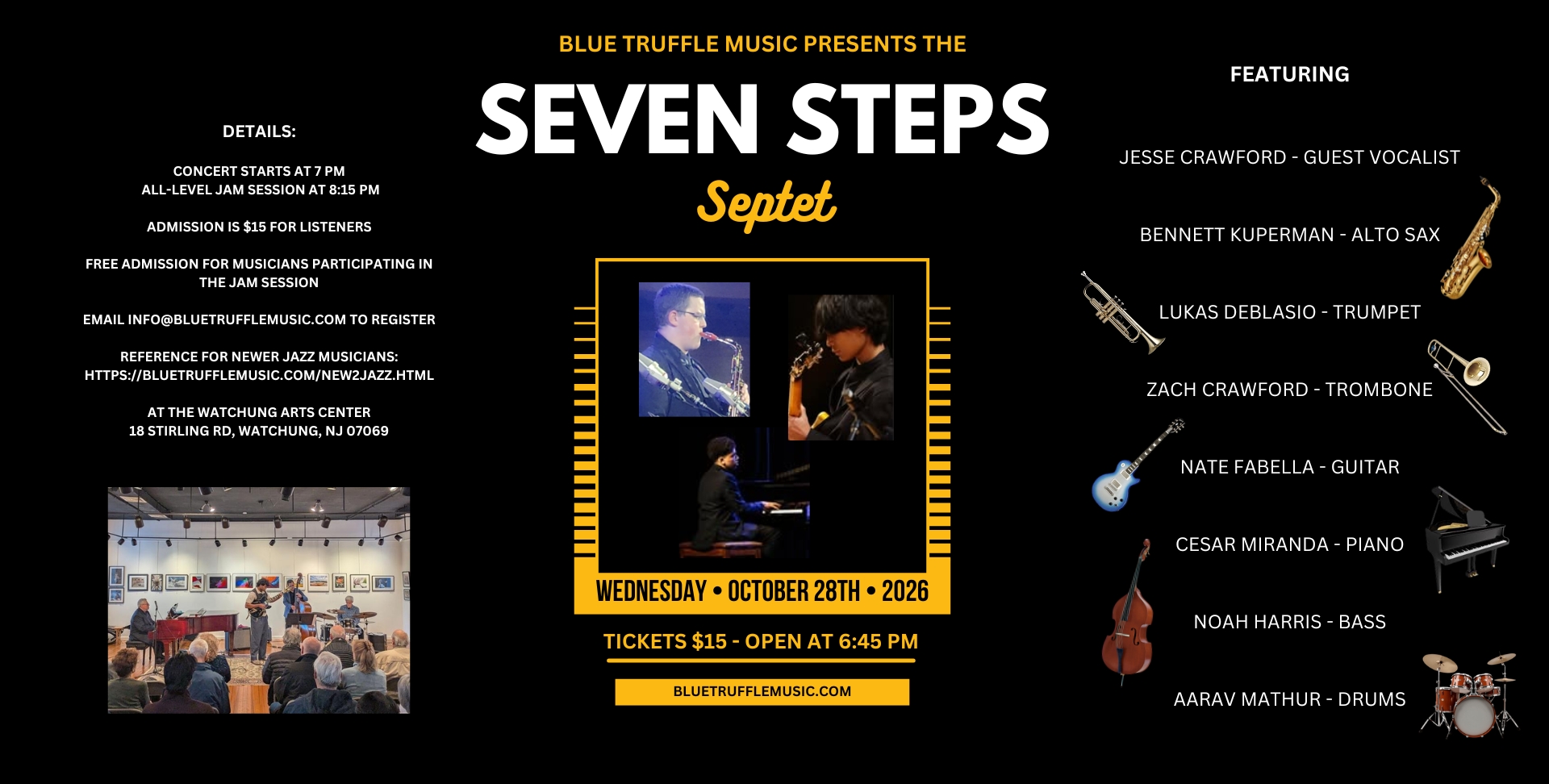 Seven Steps Septet Concert Flyer 10-28-26 Seven Steps Septet concert