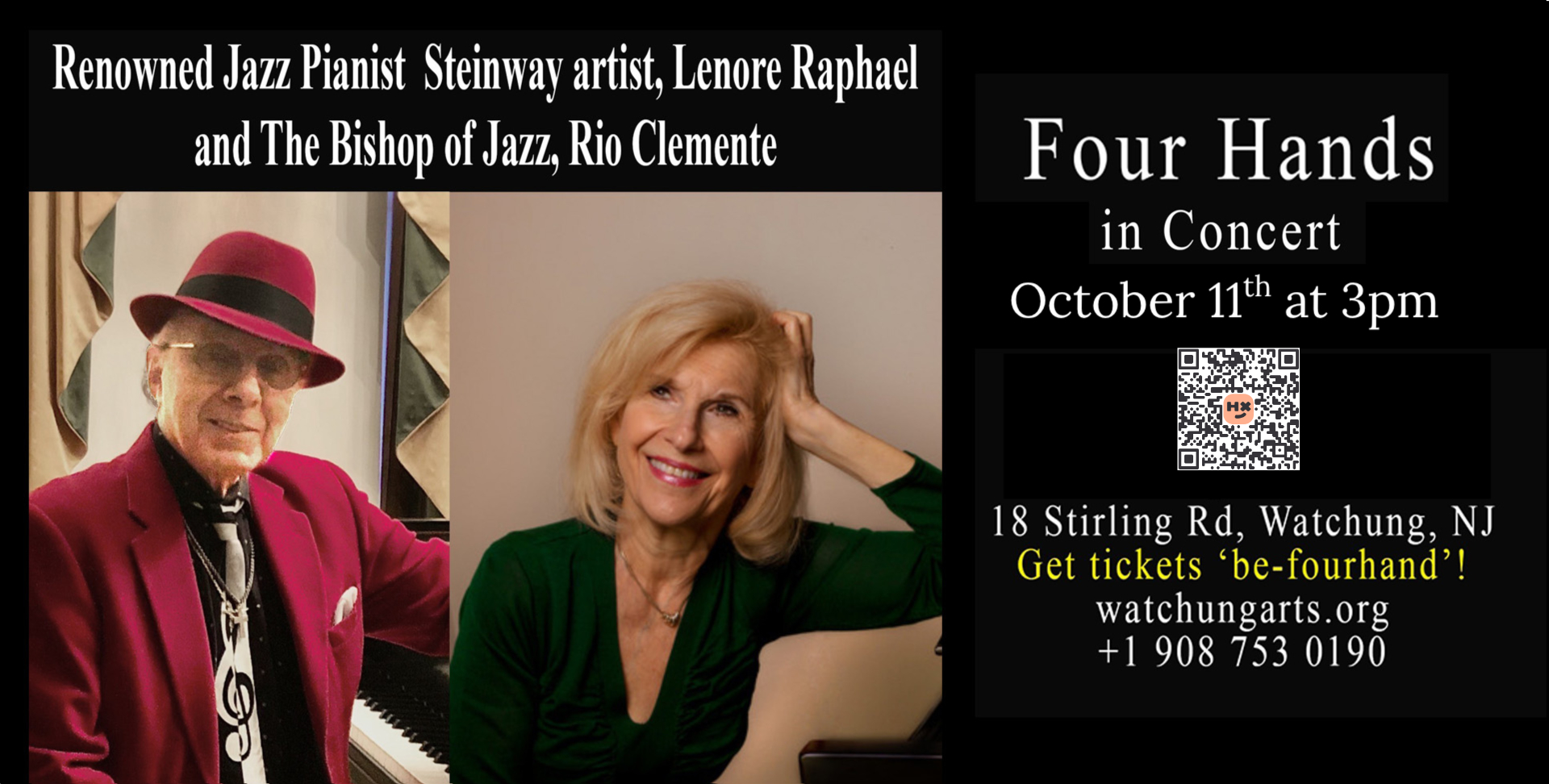 website banner graphic Rio Clemente and Lenore Raphael in concert