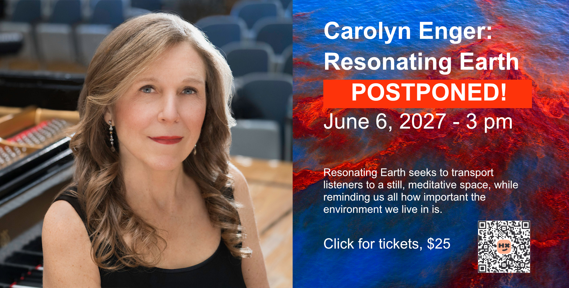 Carolyn Enger: Resonating Earth performance Postponed